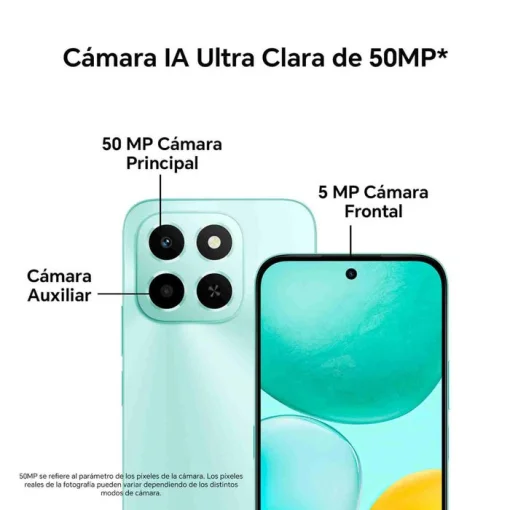 Cod. 300 HONOR X6c / 256GB Rom / 6GB Ram / LTE (Dual SIM) / 6.61" HD+ 120 Hz / Cam. Dual 50MP + 2MP, 5MP Frontal / MagicOS 9 (Android 15) / Bater&iacute;a 5.300 mAh / Blanco Lunar