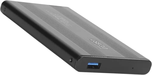 Cod.015 Capsula para Disco Duro Externo SATA 2.5" / USB 3.0 HDD/SSD / Aluminio / Black