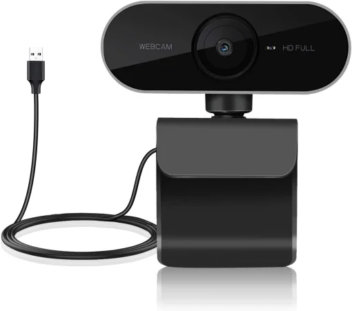 Cod. 053 WebCam PIN PC-12 / FullHD 1080p, 30fps / Micrófono Integrado / USB 2.0 / Clip universal
