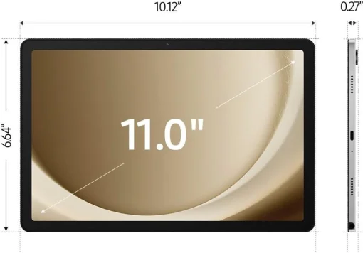 Cod. 135  Tablet Samsung Galaxy Tab A9+ (SM-X210) / Snapdragon 695 / 11" WUXGA, 90Hz / RAM 4GB / 64GB Alm. Exp. MicroSD (hasta 1TB) / Android 15 / Wi-Fi 5, BT 5.1 / Cam. post. 8MP, front. 5MP / Dolby Atmos / Bat. 7040 mAh - Silver