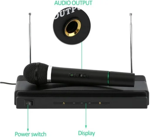 Cod.275 Micrófonos Wireless Professional/para karaoke/base+2 mic