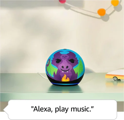 Cod. A:231 Parlante Smart Amazon&nbsp;Echo Dot (5ta Gen.) Kids / sonido vibrante 1.73&rdquo; / Audio-Libros, Juegos Educativos (1 a&ntilde;o Amazon Kids+) / Control parental - B&uacute;ho