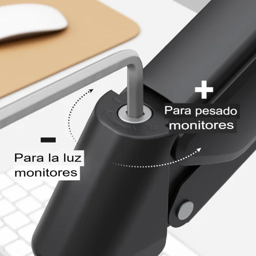 Cod. 1109 Soporte para Monitor de Escritorio Xtrike Me HT-20 WT / 13 a 32&quot;, hasta 9.5 Kg / Giro ±90°, rotacion 360° / Ajustable en mesa / vesa 75*75 a 100*100 / Blanco