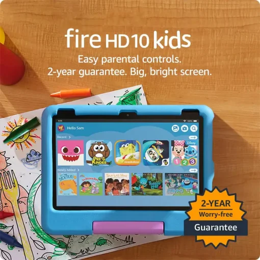Cod. 142 Tablet Amazon fire HD 10 Kids (3 a 7 a&ntilde;os) / 10.1" Full HD 1080p / RAM 3GB, 32GB Alm. Exp. MicroSD (hasta 1TB) / Libros, videos,&nbsp;Juegos Educativos (1 a&ntilde;o Amazon Kids+ ) / controles parentales / Incl. estuche resistente Azul