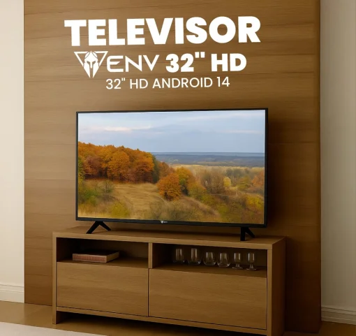 Cod. 122 Smart TV ENV TECH 32"HD DLED (1366x768) 60Hz 32DF2 / OS Android 14.0 / Parlantes 2 x10W / Frameless Design / 2*HDMI, 2*USB