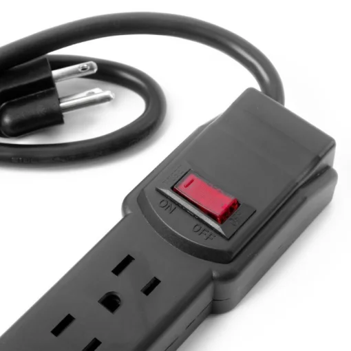 Cod.009 Cortapicos de 6 tomas 110V, 60Hz / 60 cm / Negro