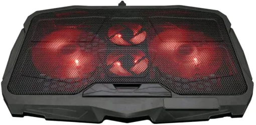 Cod. B:155  Base de Enfriamiento para Laptop S18 / 4 Ventiladores (2*140mm. + 2*70mm.) con luces LED roja / 2 Puertos USB / 5 niveles de elevación