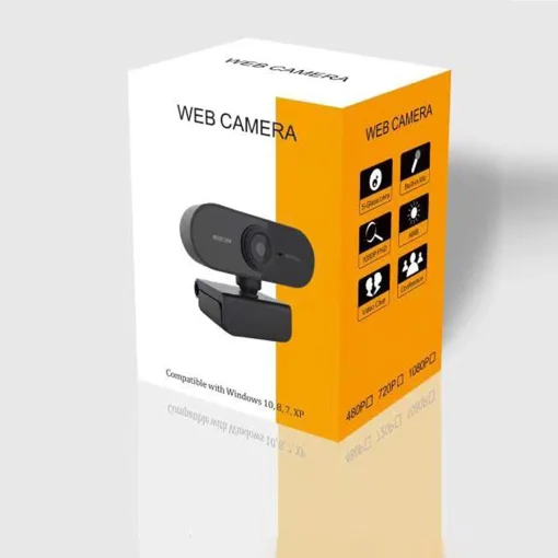 Cod. 053 WebCam PIN PC-12 / FullHD 1080p, 30fps / Micrófono Integrado / USB 2.0 / Clip universal