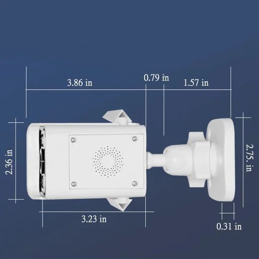 Cod. 268 Cámara Smart Wi-Fi, P/Exterior HY QC2 Full HD 1080p / 9 LED + infrarrojo / Detección de movimiento / Audio bidireccional y Alarma / almacenamiento micro SD hasta 128GB