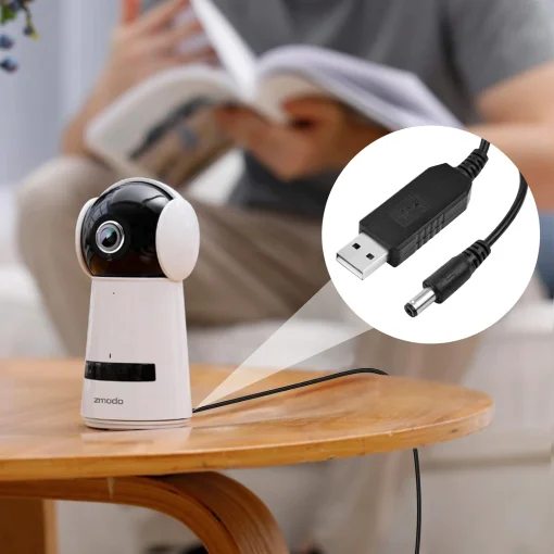 Cod. 191 Cable convertidor USB-A (5V/1A) a DC (12V/1A) / universal P/router