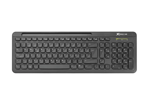 Cod. X:232 Teclado XTRIKE ME KB-303 SP / Inal&aacute;mbrico Dual (2,4G y Bluetooth) / 105 teclas Membrana / Soporte P/M&oacute;vil o tablet / compatible Windows/MAC/IOS /Android / Espa&ntilde;ol