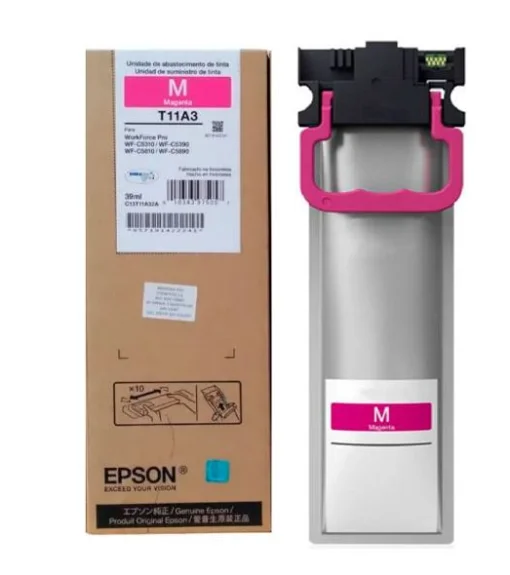 Cod. 090 Tinta Epson T11A3 Magenta Alta capacidad / 39ML / Compatible: WorkForce Pro WF-C5810 / WF-C5310 / WF-C5390 / WF-C5890
