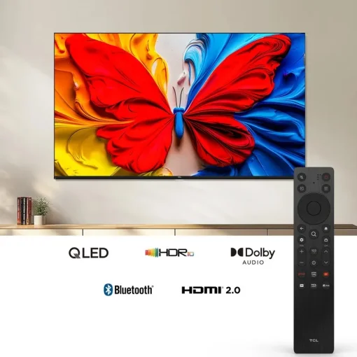 Cod. 114 Smart TV TCL 32S5K 32&quot; QLED FHD / Google TV / HDR 10 / Diseño Slim, Bisel Metálico / 2*HDMI, 1*USB / Wi-FI + BT 5.0 / Dolby Audio / Control remoto por voz Google