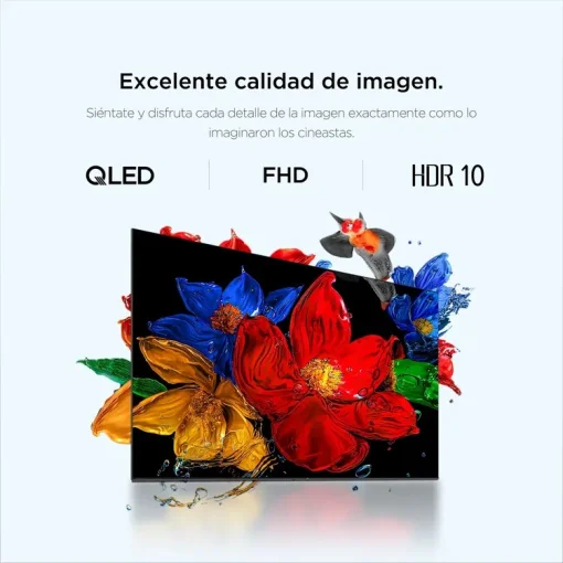 Cod. 130 Smart TV TCL 50S5K 50" QLED FHD / Google TV / HDR 10 / Dise&ntilde;o Slim, Bisel Met&aacute;lico / 2*HDMI, 1*USB / Wi-Fi + BT 5.4 / Dolby Audio / Control remoto por voz Google
