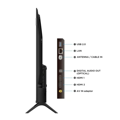 Cod. 131 Smart TV TCL 32S5K 32" QLED FHD / Google TV / HDR 10 / Dise&ntilde;o Slim, Bisel Met&aacute;lico / 2*HDMI, 1*USB / Wi-FI + BT 5.0 / Dolby Audio / Control remoto por voz Google