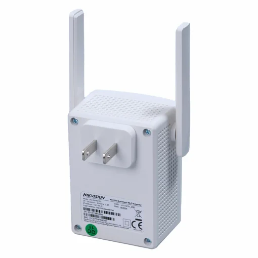 Cod. 101 Extensor Repetidor Wi-Fi 5 AC1200 HIKVISION WRE12C / 1200Mbps (5GHz@867 Mbps, 2.4GHz@300 Mbps) / 1*RJ45 / 2 Antenas (3dBi) 
