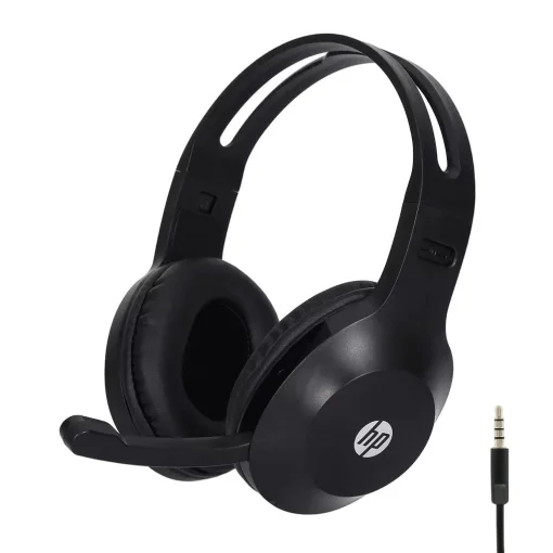 Cod. H:117 Headphone HP DHH-1601 BK Estéreo / control vol. / Micrófono / Interfaz: 1*jack 3.5mm / Cable 2 M