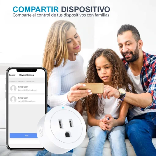 Cod. I:891 Enchufe Smart YX-WS01 / Encendido/Apagado Programable y funci&oacute;n de temporizador / 10A-100-240V 50/60Hz / Compatible con Alexa o Google Home / blanco
