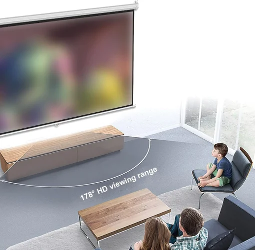 Cod. 052   Pantalla de proyección PIN TY-03 de 115&quot; 4:3 / motorizada eléctrica / Control de pared / monteje en techo  o pared