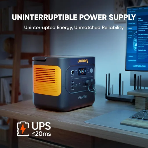 Cod. 187  Estación de energía portátil Jackery Explorer 2000 v2 / batería LiFePO4 de 2042 Wh / 2200 W con UPS 20 ms (AC 110V*3, USB-C/100W/PD*1, USB-C/30W*1, USB-A/18W*1, CAR 12V/10A*1) / Carga rápida 102 Min. CA