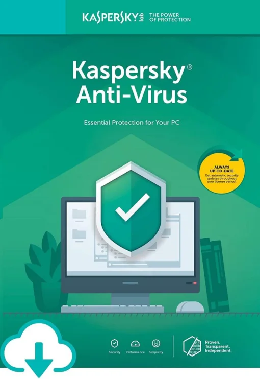 Cod.071 Licencia Kaspersky Antivirus P/PC compatible con Windows 7/8/10/ Tarjeta GKAV