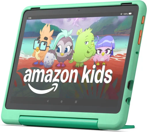Cod. 125 Tablet Amazon fire HD 10 Kids Pro / 10.1&quot; Full HD 1080p / RAM 3GB, 32GB Alm. (Soporta microSD de 1TB) / Libros, videos, Juegos Educativos (1 año Amazon Kids+) / controles parentales / Incl. funda verde menta
