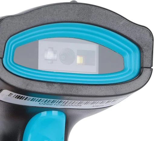 Cod. 1023 Lector de Códigos de barras &amp; QR Láser 2D scanner S50WB / Inalámbrico 2.4G + Bluetooth 10m, USB 72H trabajo continuo / Bat. 2000mAh / Plug and Play