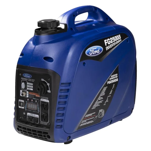 Cod. 231 Generador Inversor FORD FG2500iS silencioso 2,500 Watts / a Gasolina / Salida dúplex (2*tomas CA120V 16.7A), 1* USB-A 5V 1.5A / 1*Paralelo / obediente CARB