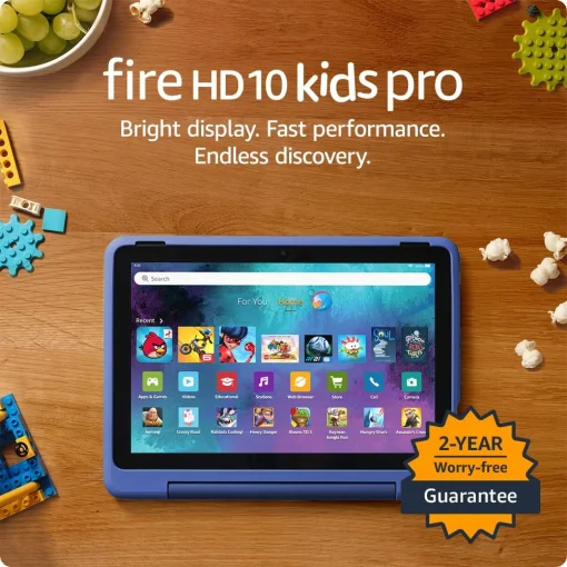 Cod. 126 Tablet Amazon fire HD 10 Kids Pro / 10.1&quot; Full HD 1080p / RAM 3GB, 32GB Alm. (Soporta microSD de 1TB) / Libros, videos, Juegos Educativos (1 año Amazon Kids+) / controles parentales / Incl. funda nebulosa