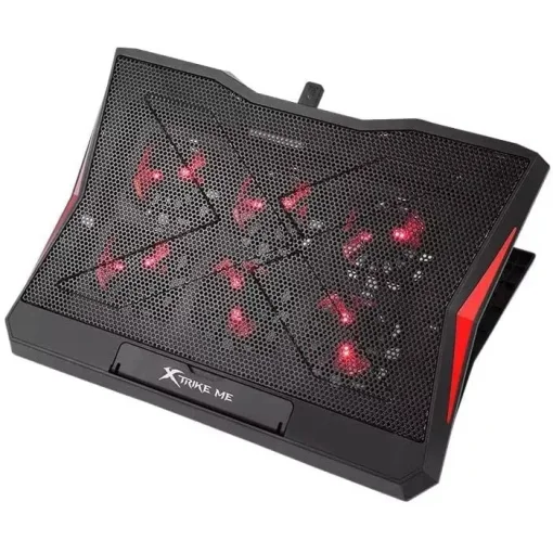 Cod. 167 Base de Enfriamiento P/Laptop XTRIKE ME FN-811 / hasta 17" / 6 Ventiladores (60mm) / Led rojos / 2 Puertos USB / 6 niveles ajustables