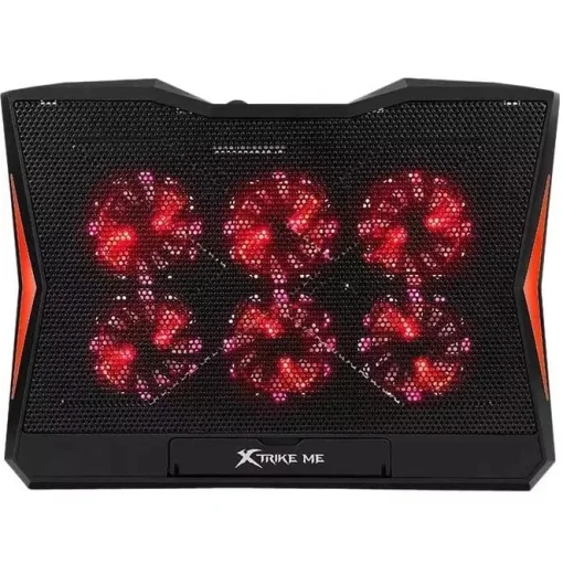 Cod. 167 Base de Enfriamiento P/Laptop XTRIKE ME FN-811 / hasta 17" / 6 Ventiladores (60mm) / Led rojos / 2 Puertos USB / 6 niveles ajustables