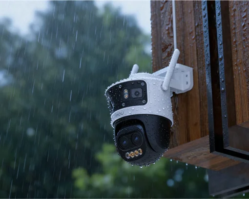 Cod. 424  C&aacute;mara Smart IMOU Cruiser Pano Z / 4*Lentes (4MP+4MP + 5MP*2) P/Exterior 360&deg; / 12x Zoom h&iacute;brido / Full Color 24/7 / IMOU SENSE&trade; AI / Detecci&oacute;n IA (pers. veh.) / Audio bidireccional / Soporta 2*microSD (1TB total) / IP66 / Wi-Fi 6 &amp; PoE