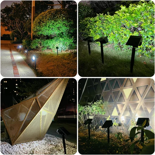 Cod. 893 Lámpara solar P/exterior TD-001 / 46 luces LED Blancas / alimentadas por energía solar / IP65 impermeable / 3 modos de iluminación / encendido-apagado automático / P/patio, piscina, o montaje pared