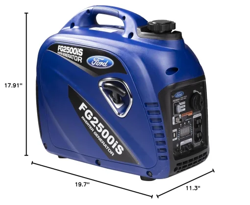 Cod. 231 Generador Inversor FORD FG2500iS silencioso 2,500 Watts / a Gasolina / Salida dúplex (2*tomas CA120V 16.7A), 1* USB-A 5V 1.5A / 1*Paralelo / obediente CARB