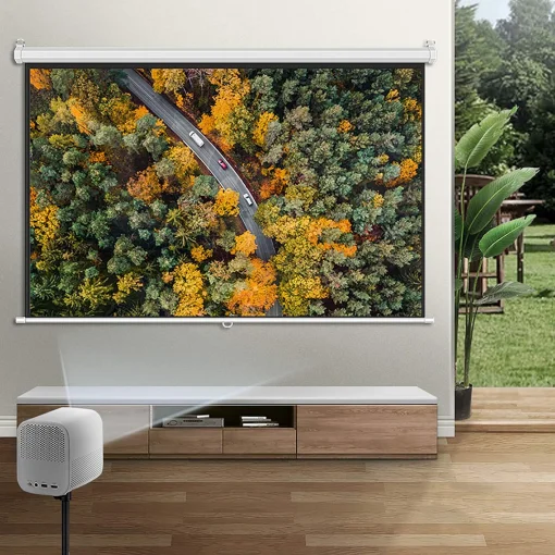 Cod. 052   Pantalla de proyección PIN TY-03 de 115&quot; 4:3 / motorizada eléctrica / Control de pared / monteje en techo  o pared