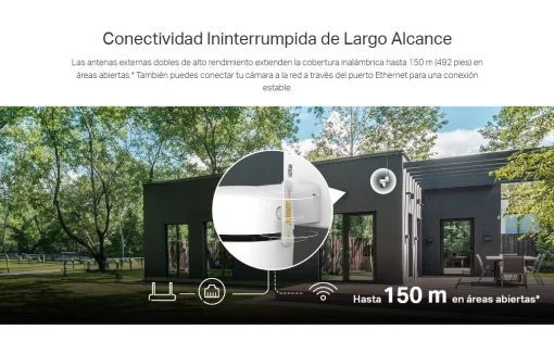 Cod. 410 C&aacute;mara Smart TP-Link Tapo C530WS 3K 5MP 360&ordm; P/Exterior / Visi&oacute;n Nocturna Color Starlight / Detecci&oacute;n Smart-AI (pers. masc. veh. L&iacute;nea) seg. movimiento / Audio bidireccional / Alarma de Luz y sonido&nbsp;Personalizable / Soporta microSD 512GB / Compat