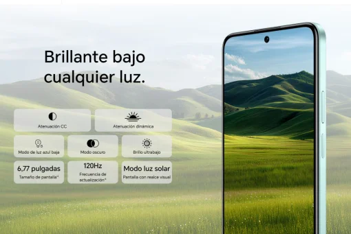 Cod. 299 HONOR X7d / 256GB Rom / 8GB Ram / LTE (Dual SIM) / 6.77" HD+ 120 Hz / Cam. 108MP con AI, 8MP Frontal / MagicOS 9 (Android 15) / Bot&oacute;n AI / Resistencia al agua IP65 y caidas SGS / Bat. celda dual 6.500 mAh / Plata Meteoro