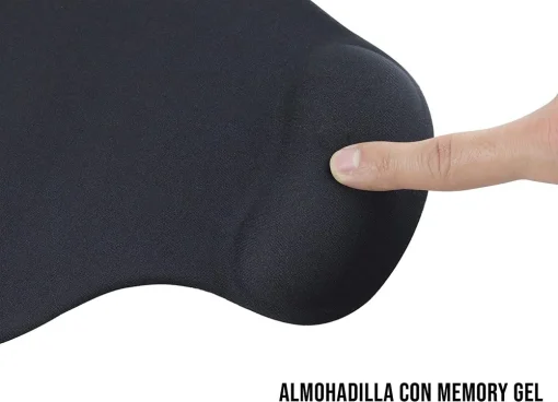 Cod. 029 Mouse&nbsp;Pad&nbsp;INS con Apoyadera de silicon / Black