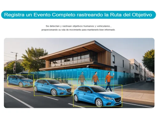 Cod. 371 Cámara Smart Exterior 360° DAHUA Picoo Dual 2K D1 3MP+3MP / Wi-Fi 6 / Vista Nocturna Dual Ligth (40m IR) / Detección humana/vehículo IA / 6*modos patrulla / Alarma (Luz y sonido) / Seg. automát. / Audio bidireccional / Soporta microSD (hasta 256G