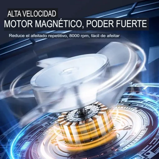 Cod. 1043 Afeitadora portátil Hyundai PHT-047 BK / 2W / 3D / Bat. 600 mAh / USB-C / Carga 1.5H / 8000 RPM / resistente al agua (IPX7)