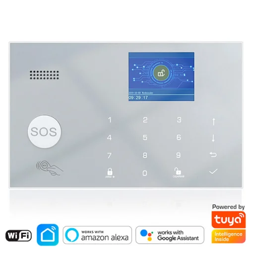 Cod. 403  Kit Sistema de Alarma Wi-Fi&amp;GSM TUREON TUR-G30 /&nbsp;Central con Pantalla LCD y teclado t&aacute;ctil / Control APP TuyaSmart/SmartLife / 1*Detector de movimiento / 1*Sensor magn&eacute;tico / 2*controles / 2*magn&eacute;ticos RFID / Sirena 100dB