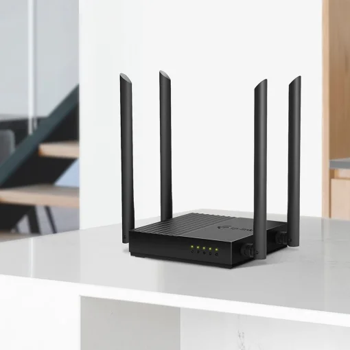 Cod. 105 Router Wireless de Banda Dual TP-LINK AC1200 Archer C64 - MU-MIMO/ 5GHz: Hasta 867Mbps y 2.4GHz: Hasta 400Mbps / 4 puertos LAN GIGABIT / 1 puerto WAN GIGABIT / 4 antenas externas / (tambien sirve como Access Point)