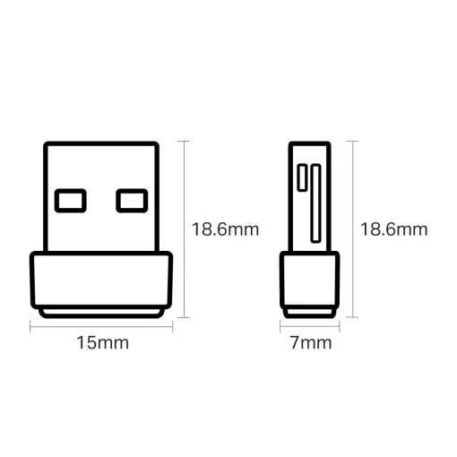 Cod.037 Adaptador inalámbrico USB de banda dual AC600 Archer T2U Nano