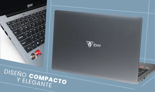 Cod. 1775 Laptop ENV /&nbsp;AMD Ryzen&trade; 5 3500U&nbsp;( 2.1GHz&nbsp;hasta 3.7GHz) / 16GB / 512GB NVMe&trade; SSD / 14.1" Full HD / Windows 11 / Teclado Espa&ntilde;ol / Gris