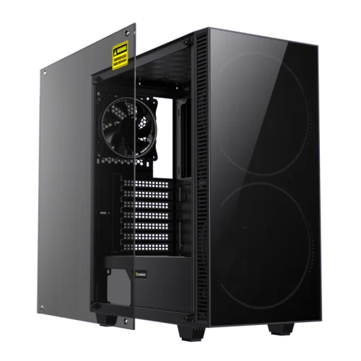 cod. 398 CASE GAMEMAX BLACK HOLE ATX / USB 1* 3.0 *1 2.0 / FAN ARGB (FRONT 2*20CM, POST. 1*12CM) / LAT Y FRONT VIDRIO TEMP. + CONTROLADOR AURA Sync.