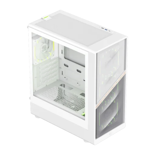 COD. 403 CASE GAMEMAX AERIS 330 MW WH M-ATX TYPE-C/3.0/2.0 FAN ARGB (FRONT. 3*12CM, POST. 1*12CM)/ CONTROLADORA FAN RGB / LAT. VIDRIO TEMP. Y FRONTAL MALLA GARANTIA 12 MESES