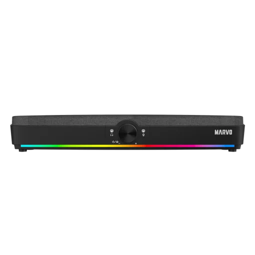 Cod. M:147 Barra de sonido Wireless Stereo MARVO (SG-286) Etna 40 / Bluetooth 5.3 / 2*5W / LED Efectos RGB / Control de volumen / USB(Power) / Black