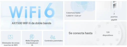 Cod. 097 Sistema Mesh Wi-Fi 6 TP-LINK DECO X10 (3-Pack) / AX1500 / tecnología OFDMA y MU-MIMO / Conecta 120 dispositivos / cubre hasta 5.600 ft² / 520m²) / Control parental / impulsado por IA / compatible: Alexa, Google Home&lt;