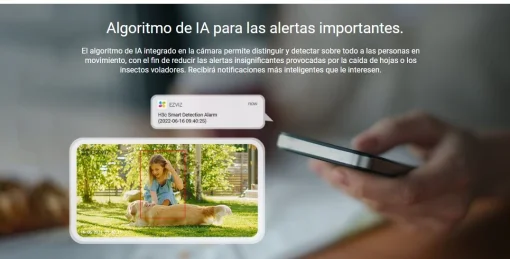 Cod. AE:374 C&aacute;mara Smart P/Exterior EZVIZ H3c FHD 1080p / H.265 / Det. Personas por IA / Visi&oacute;n nocturna IR hasta 30 m / Captura de sonido / Soporta microSD (hasta 512GB) / Resistente a la intemperie IP67 / Compatible: Alexa y asst. Google