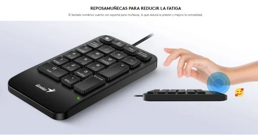 Cod. G:280 Teclado Num&eacute;rico Genius Numpad 125 AI Copilot / USB A / Silencioso / Reposamu&ntilde;ecas / Compatible: Windows&reg;, macOS X